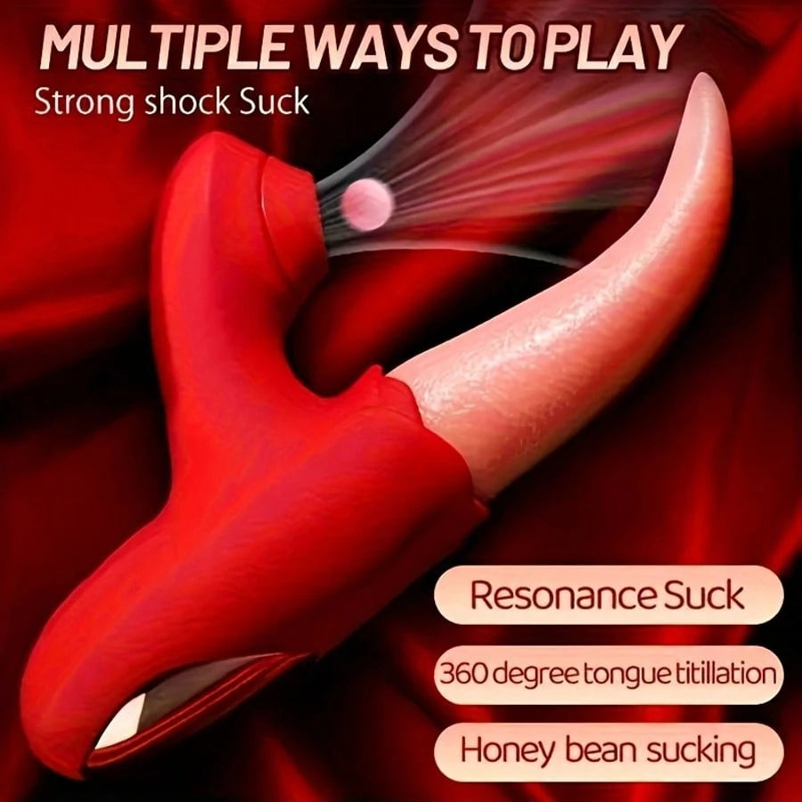 Suck And Tune Pink Tongue, G Spot Stimulator Female, Female Vibrator Sex Toys For Clitoral G Spot Stimulation