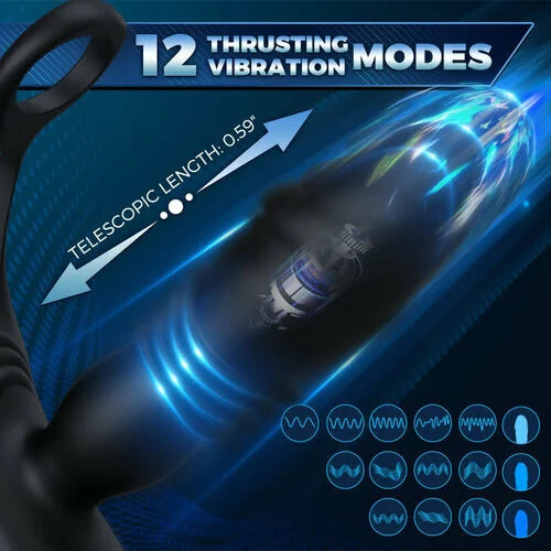PREMIUM 12 MODE PROSTATE VIBRATOR & COCK RING