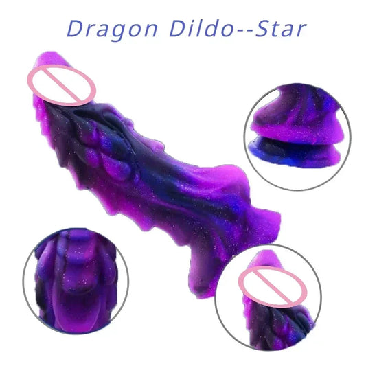 Dragon Dildo – Large Silicone Anal Plug with Suction Cup for Prostate and Vaginal Stimulation