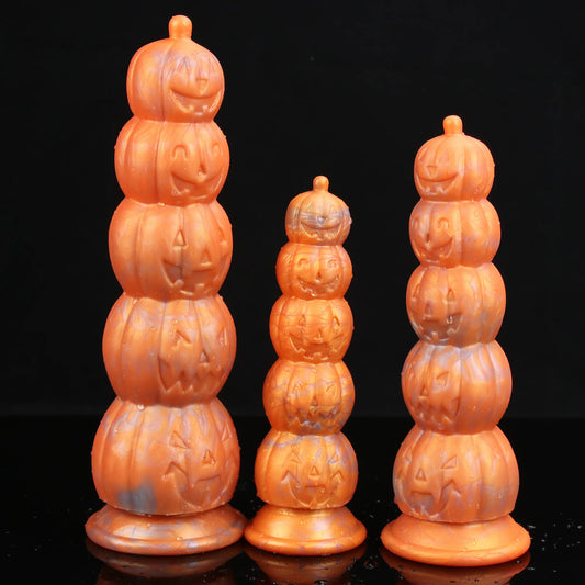 Silicone Pumpkin Anal Plug – Deep Stretch Fantasy Dildo with Suction Base