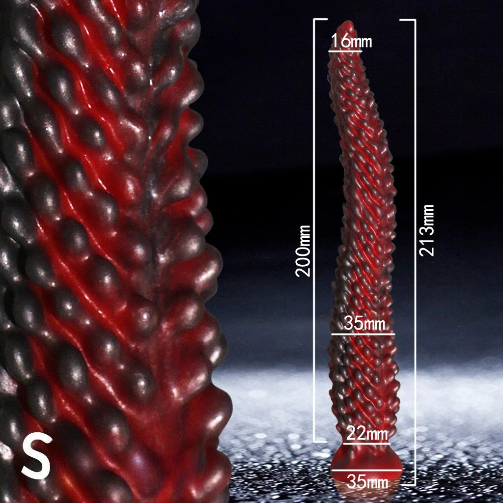 Alien Tentacle Anal Plug – Spiral Silicone Dildo with Suction Cup for Anal Training and Prostate Stimulation