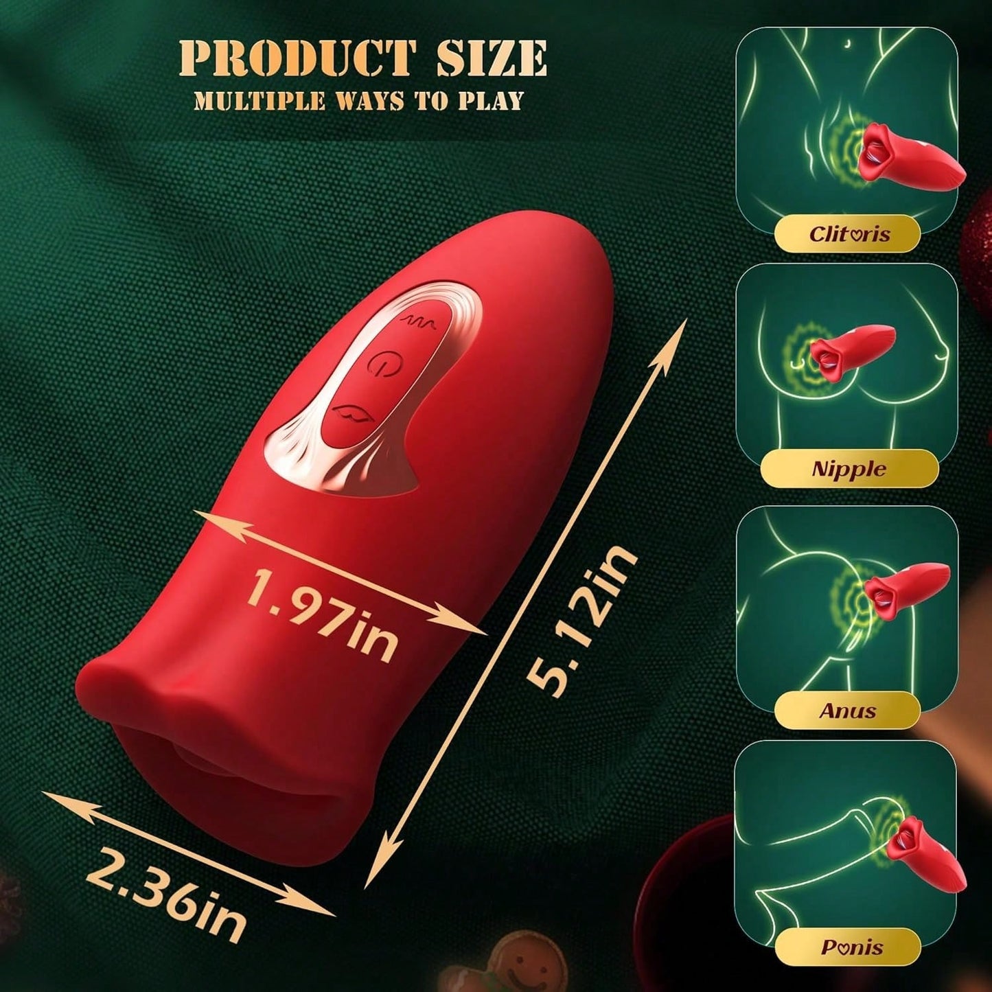 Mouth Tongue Licking Vibrators Dildo For Sucking Biting Nipple & Clit Clitoris Stimulator Massager, Female Masturbation Breast Sex Toy Oral Blowjob Toys Sexy Sexual Pleasure For Adult
