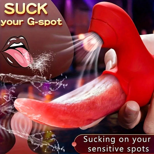 Suck And Tune Pink Tongue, G Spot Stimulator Female, Female Vibrator Sex Toys For Clitoral G Spot Stimulation