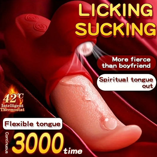 Suck And Tune Pink Tongue, G Spot Stimulator Female, Female Vibrator Sex Toys For Clitoral G Spot Stimulation