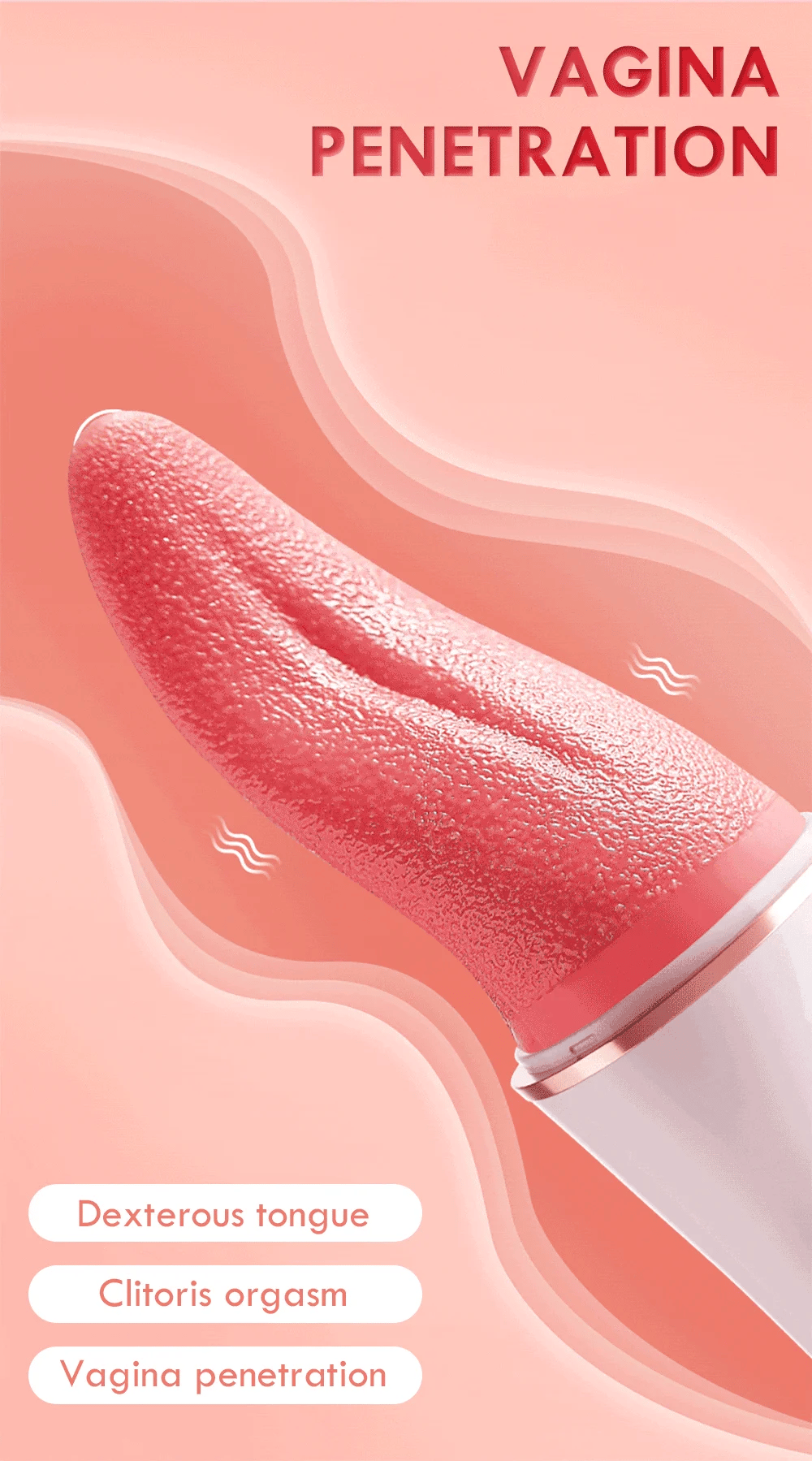 Peach Licking Dance Tongue Stick