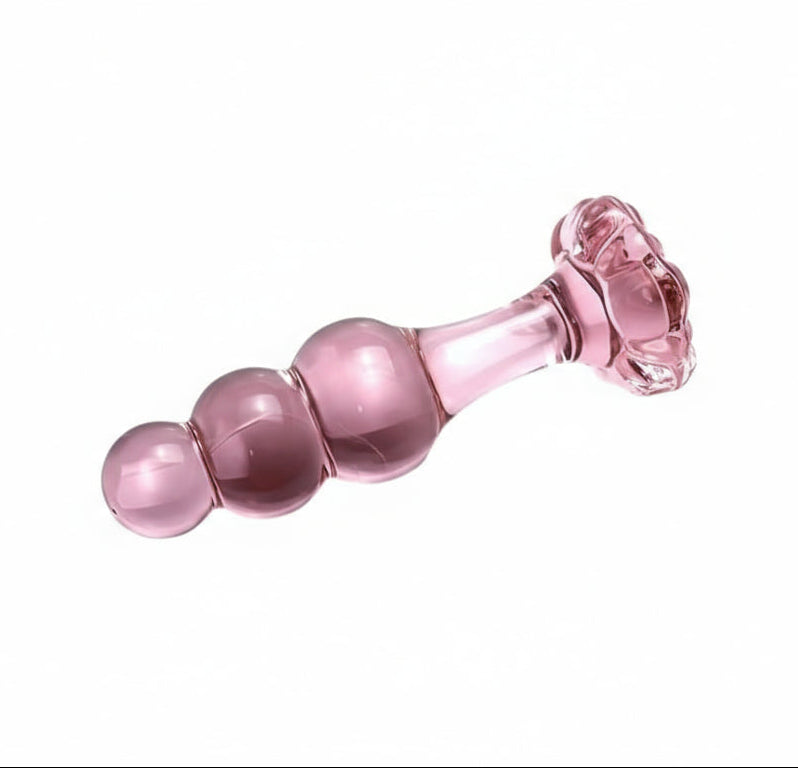 Flower Crystal Glass Anal Plug Masturbation Sex Toys For Women Men Butt Plug Adult Products Pink Prostate Massager Anal Sex Toys