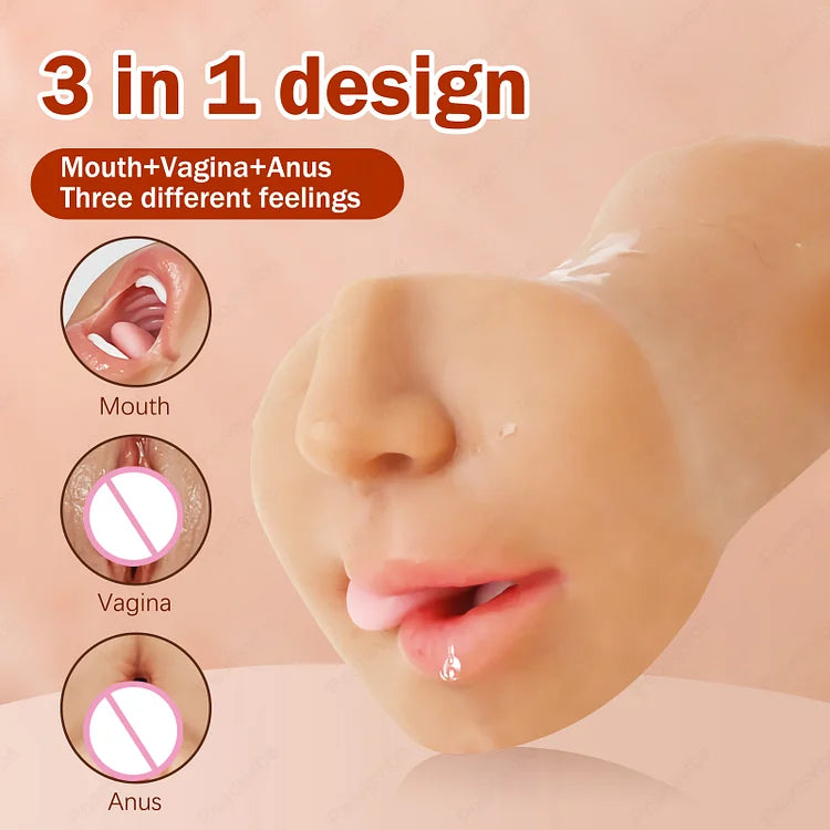 Premium 3 in 1 Realistic Masturbator