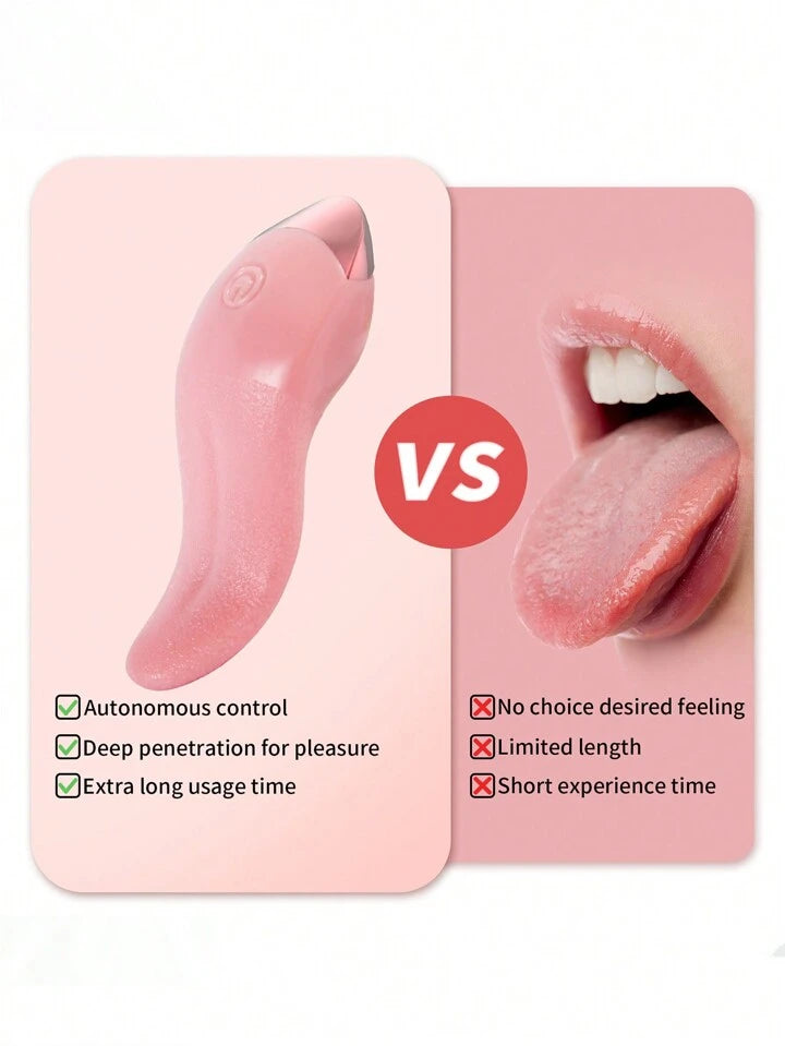Realistic Tongue Licking G-Spot Vibrator – Silicone Wearable Clitoral Stimulator for Women