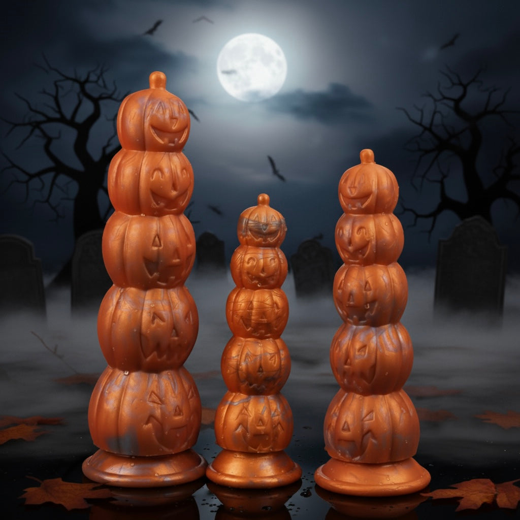 Silicone Pumpkin Anal Plug – Deep Stretch Fantasy Dildo with Suction Base