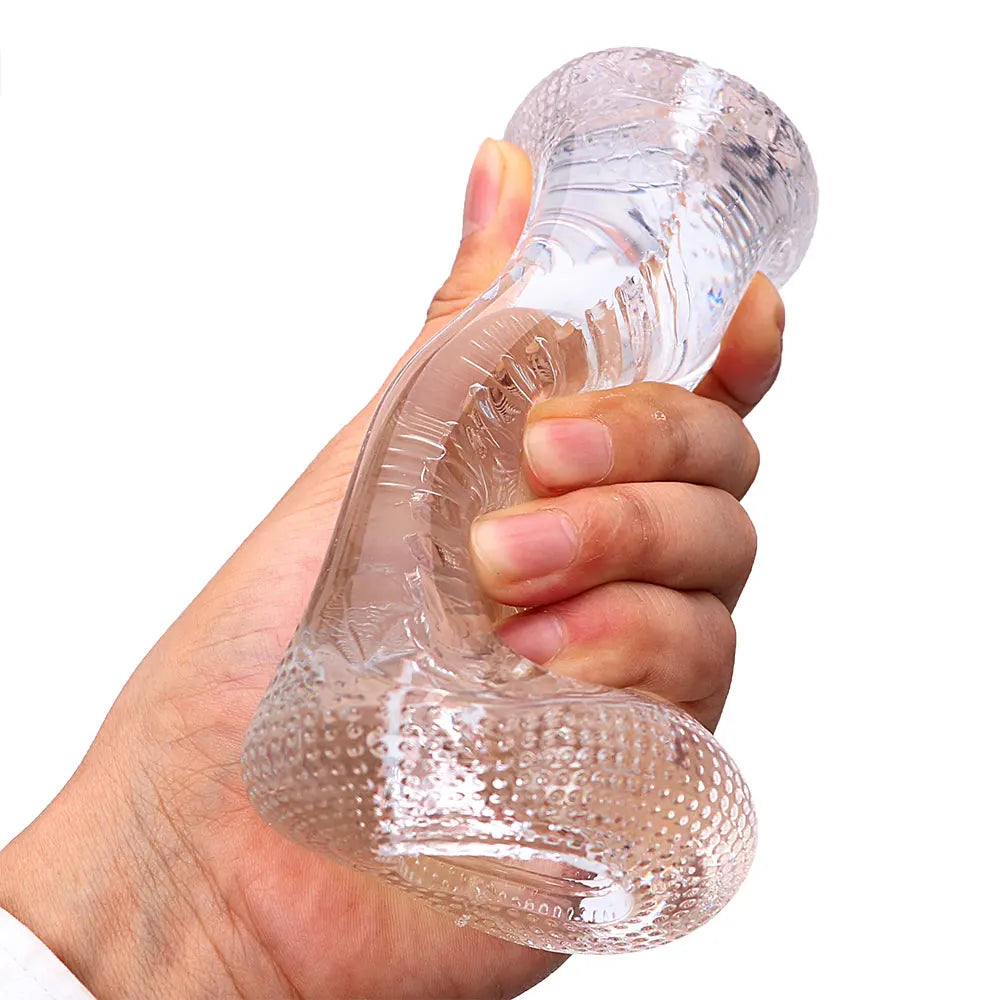 Transparent Jelly Male Masturbator – 13cm Realistic Pleasure Sleeve