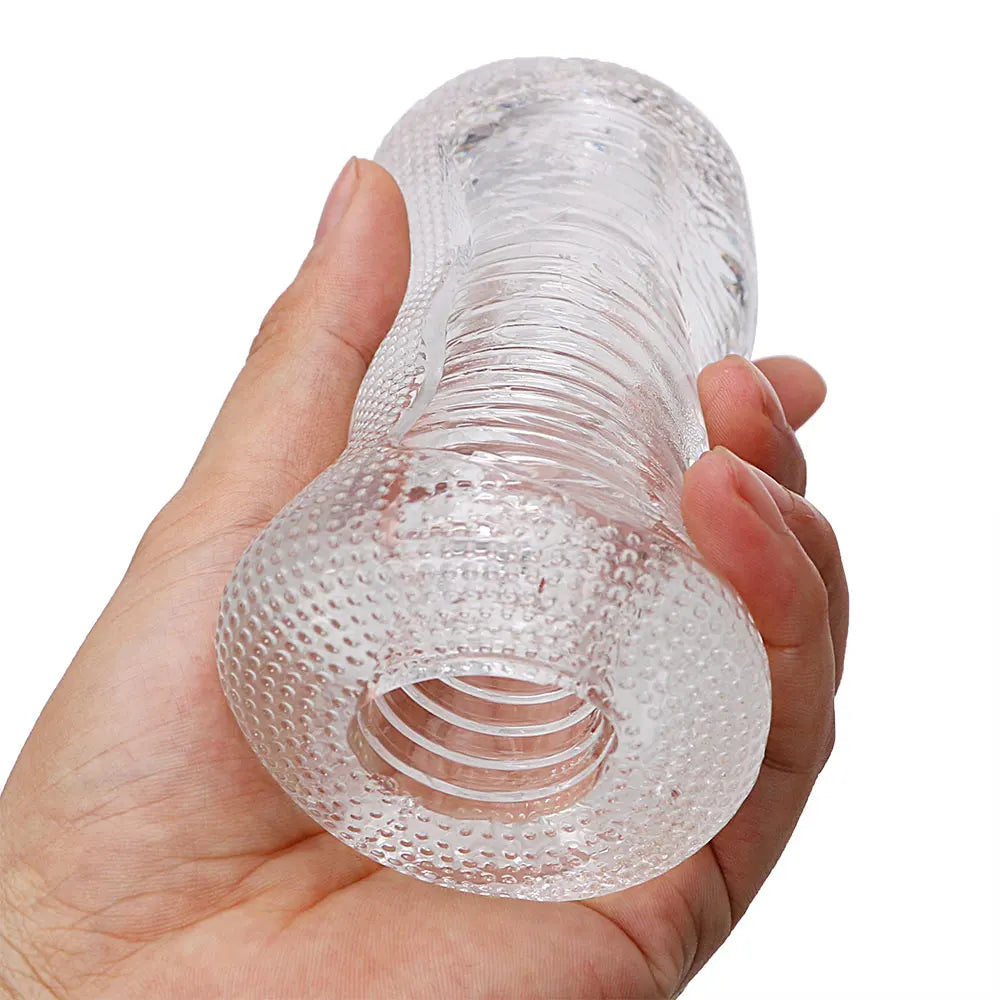 Transparent Jelly Male Masturbator – 13cm Realistic Pleasure Sleeve