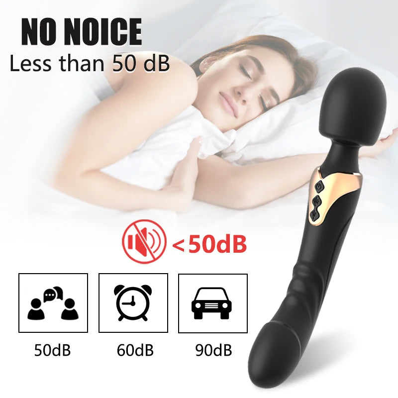 Powerful Dual Motor G-Spot Vibrator – Premium Silicone Dildo Wand