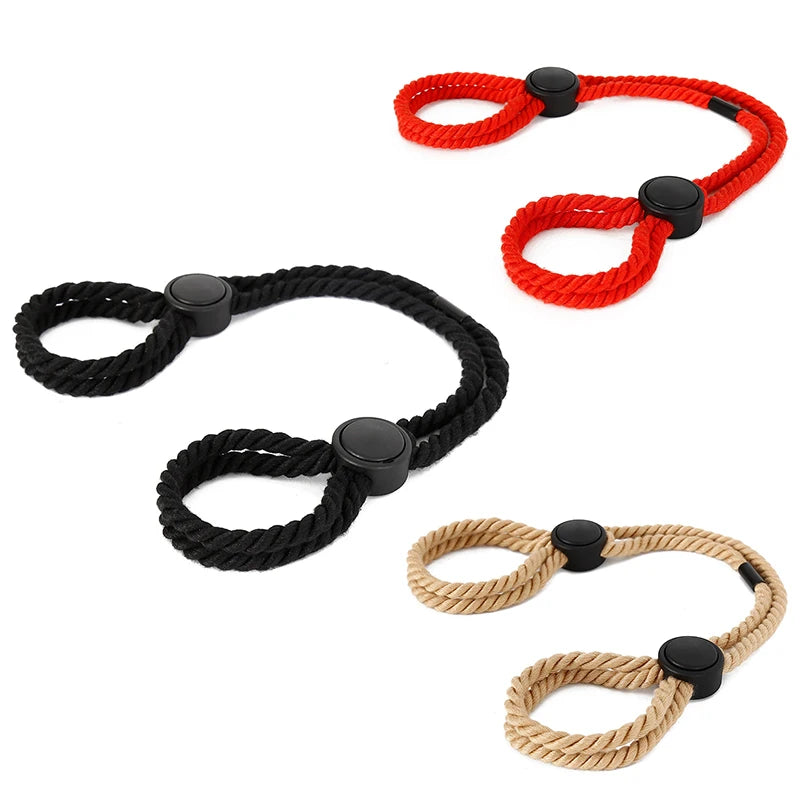 Adjustable Cotton Handcuffs – Soft BDSM Restraints for Couples and Erotic Roleplay
