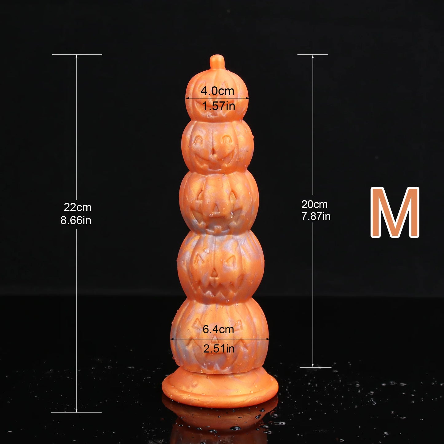 Silicone Pumpkin Anal Plug – Deep Stretch Fantasy Dildo with Suction Base