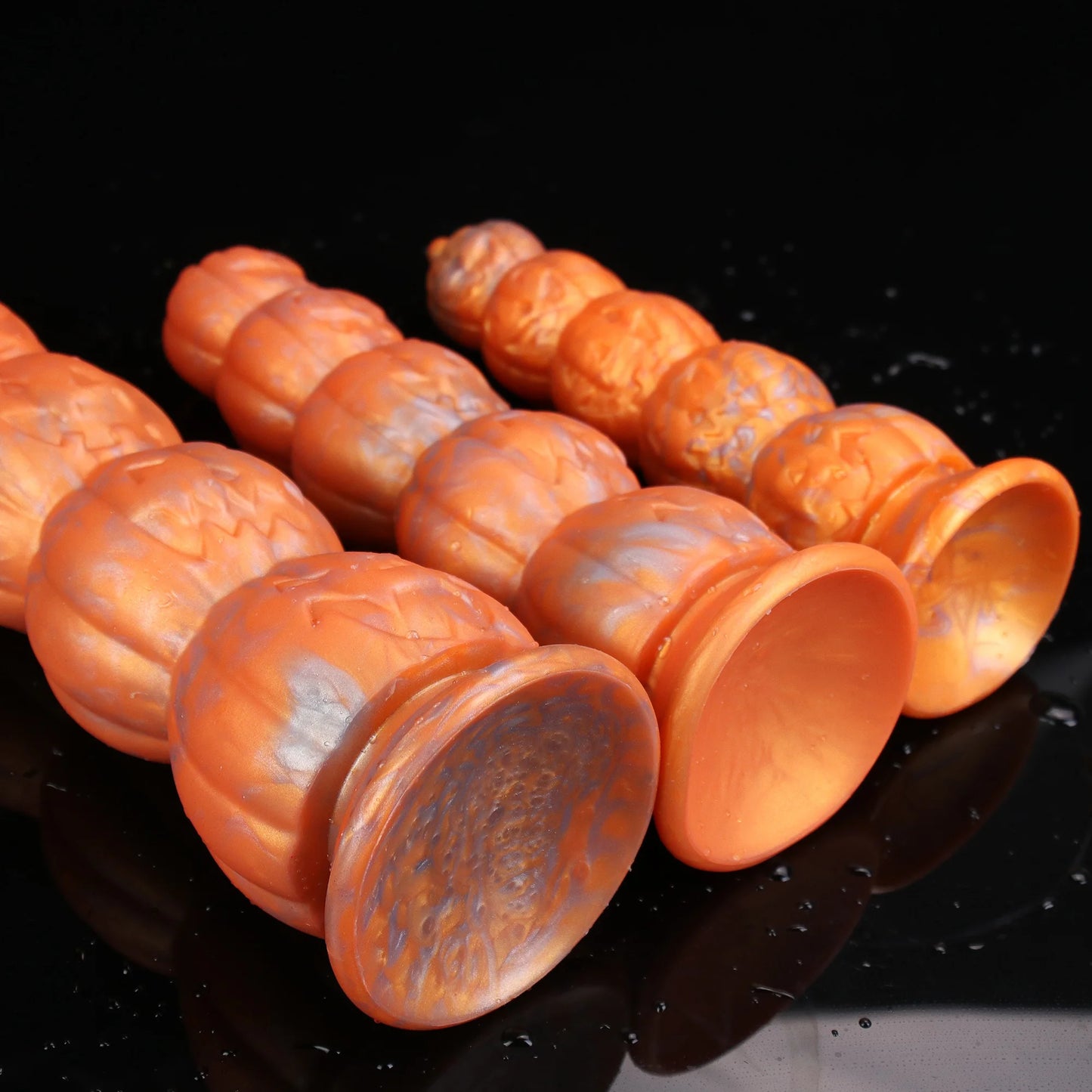 Silicone Pumpkin Anal Plug – Deep Stretch Fantasy Dildo with Suction Base