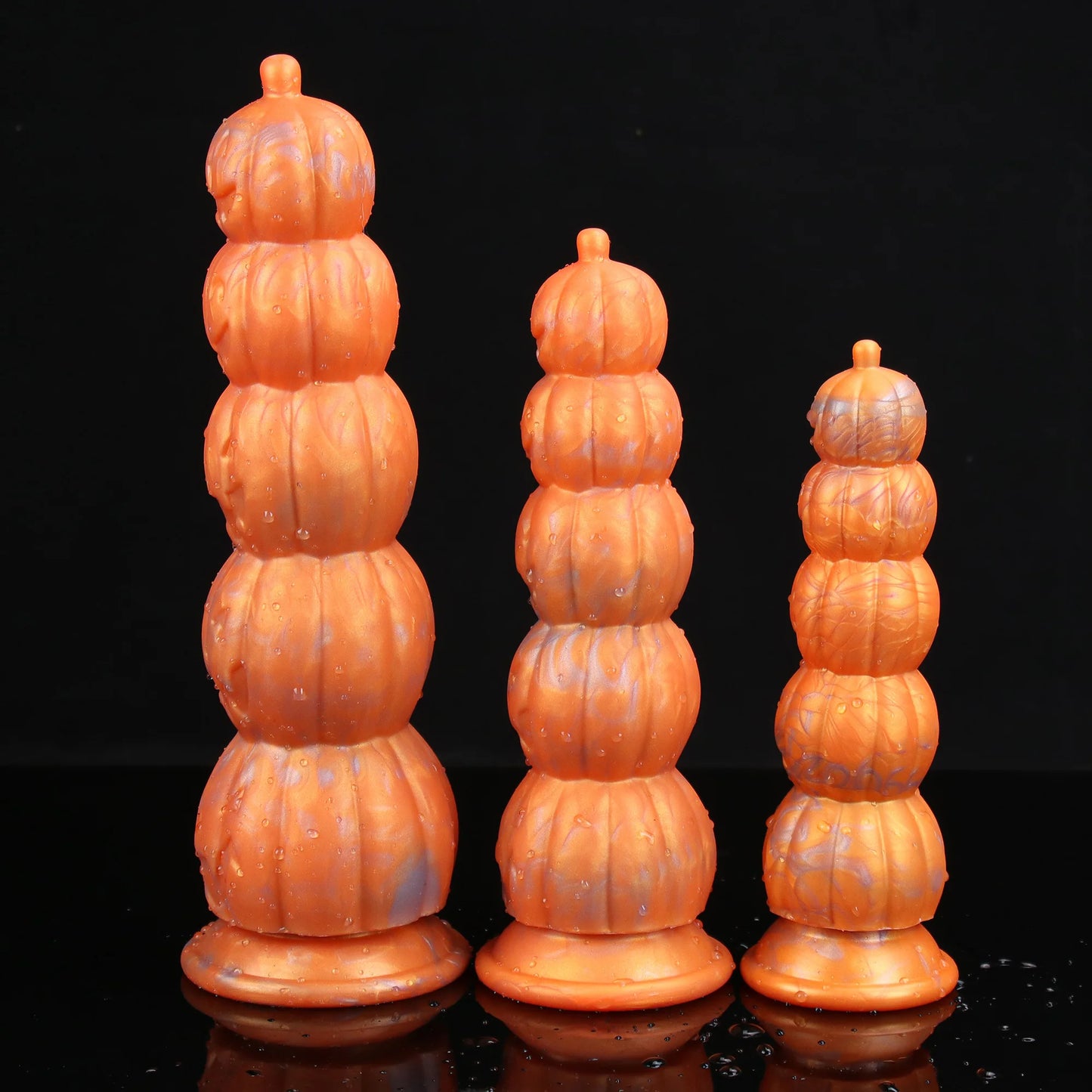 Silicone Pumpkin Anal Plug – Deep Stretch Fantasy Dildo with Suction Base
