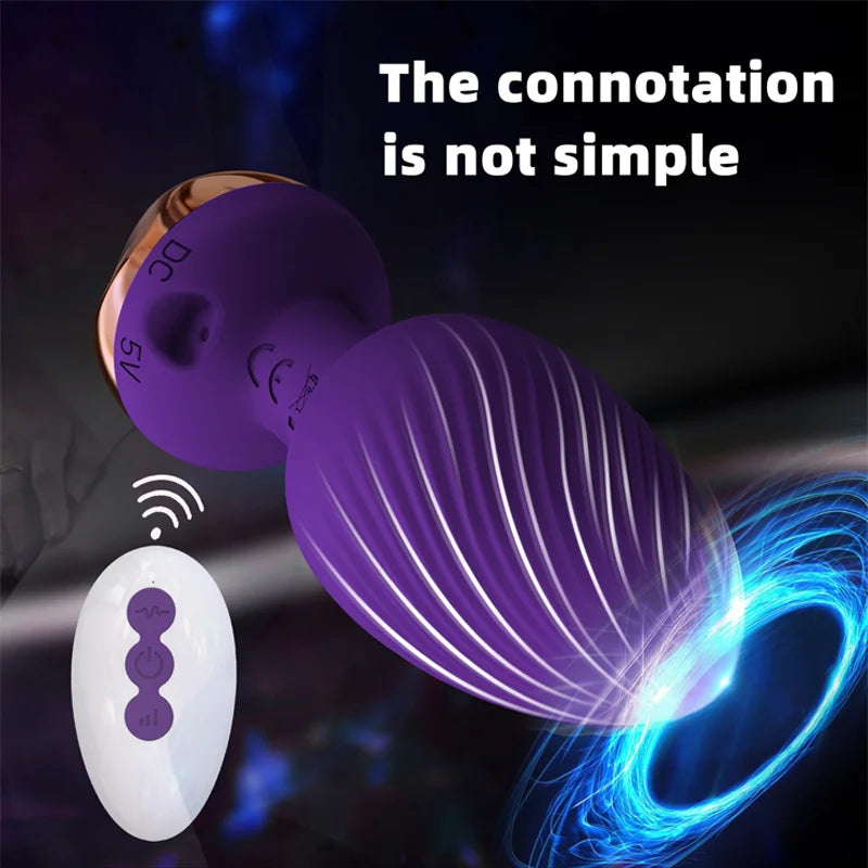 Yolodit Rechargeable Vibrating Prostate Massager with Remote Control – 10 Modes, Waterproof Silicone Plug