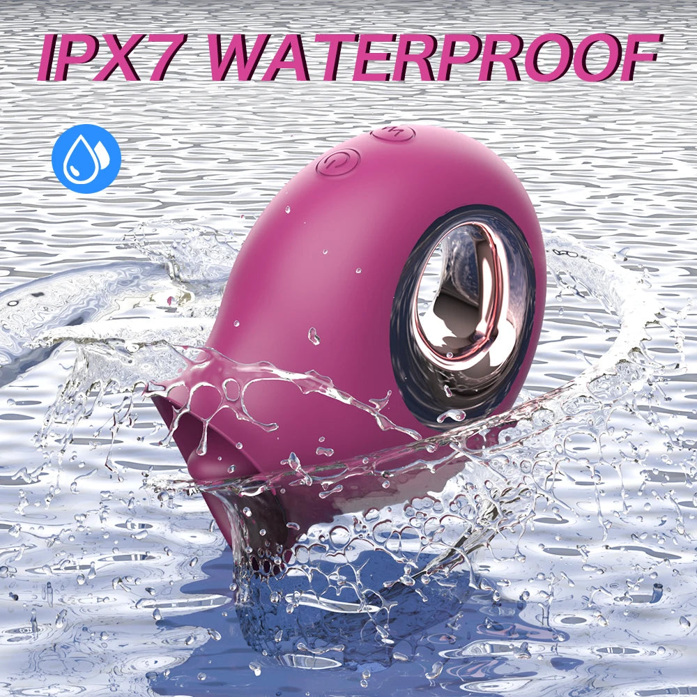 Waterproof Silicone Tongue Vibrator – Powerful G-Spot & Clitoral Toy