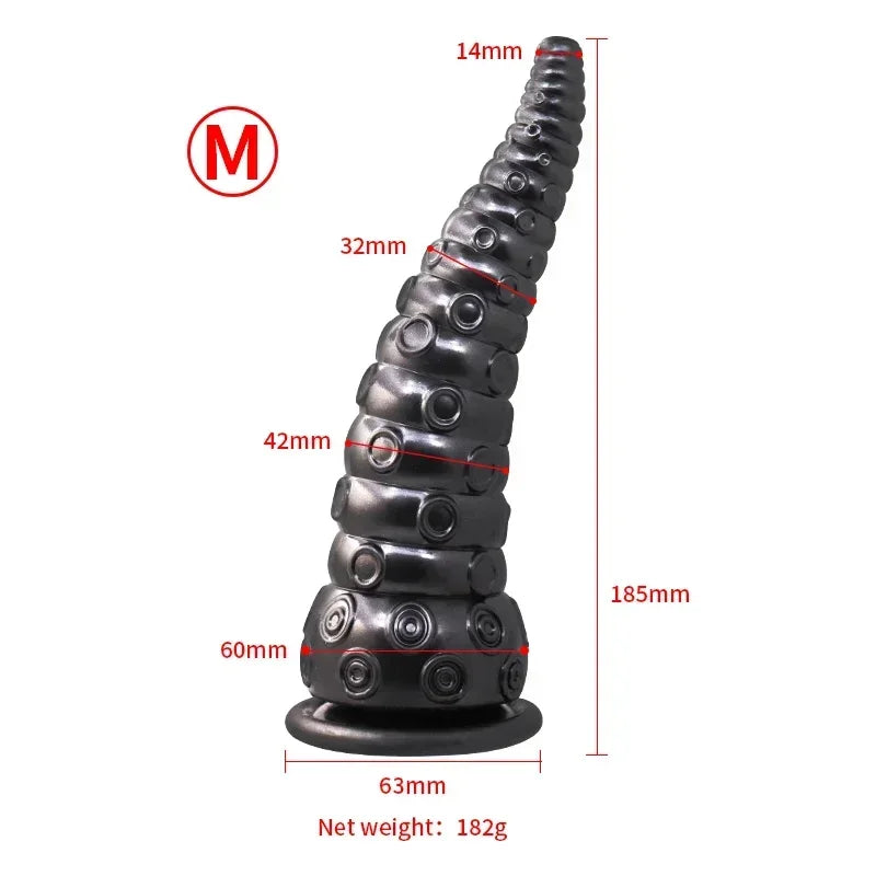 Long Anal Dildo – Butt Plug with Ball Sections for Prostate Massage and Vaginal Dilation