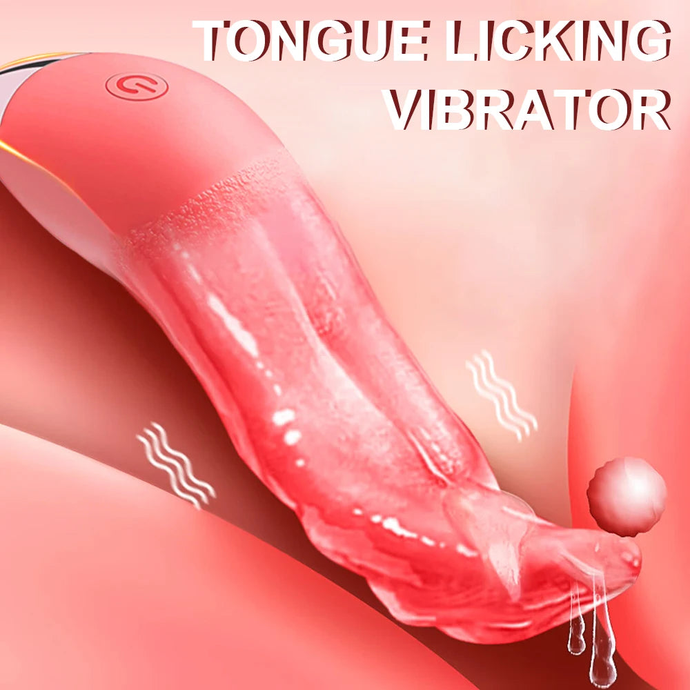 G-Spot & Clitoral Vibrator – Battery-Powered Tongue Stimulator for Women, Medical Silicone Dildo Massager