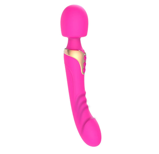 Powerful Dual Motor G-Spot Vibrator – Premium Silicone Dildo Wand