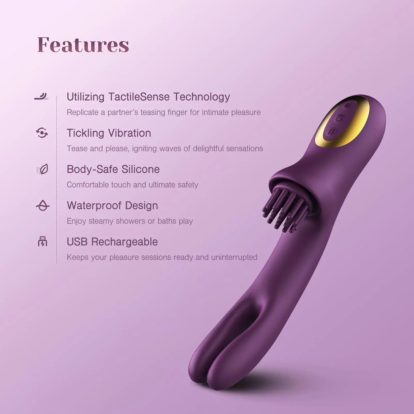 Clitoral Tickling Rabbit Vibrator – Dual Stimulation with TactileSense Technology