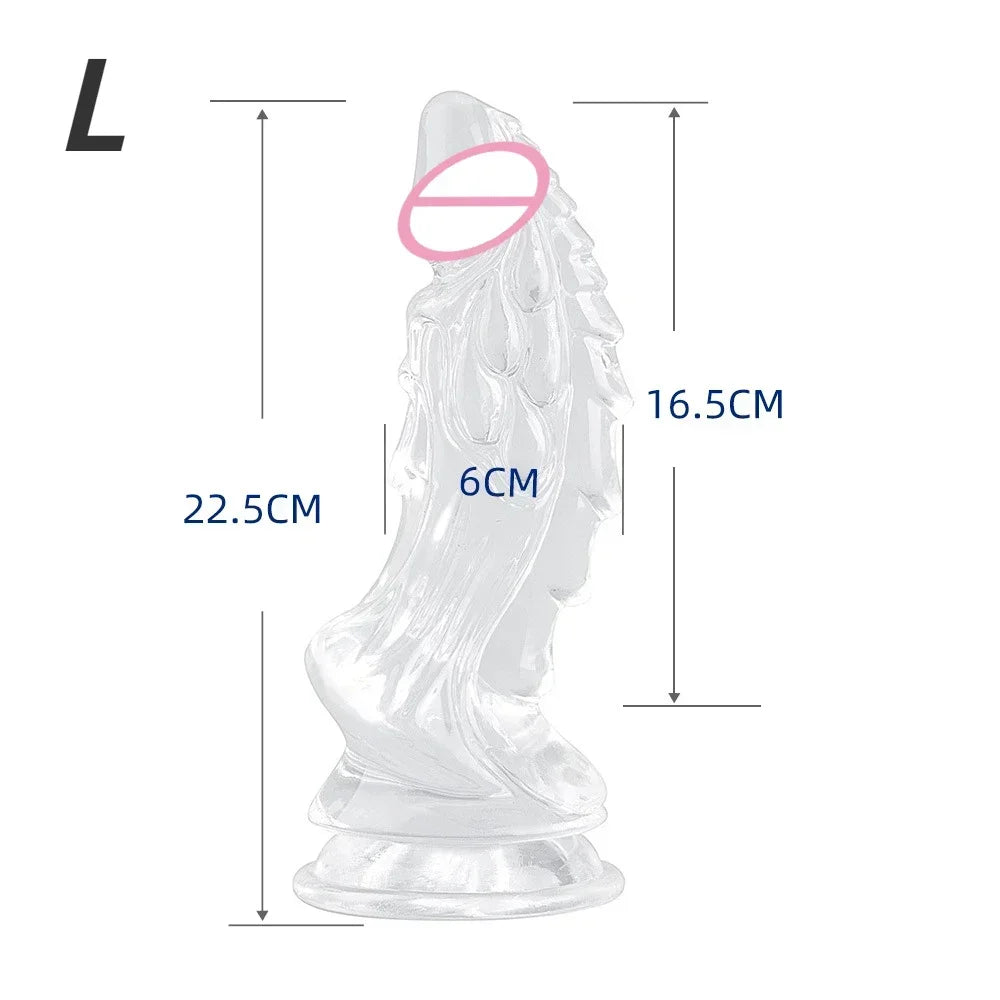 Dragon Dildo – Large Silicone Anal Plug with Suction Cup for Prostate and Vaginal Stimulation