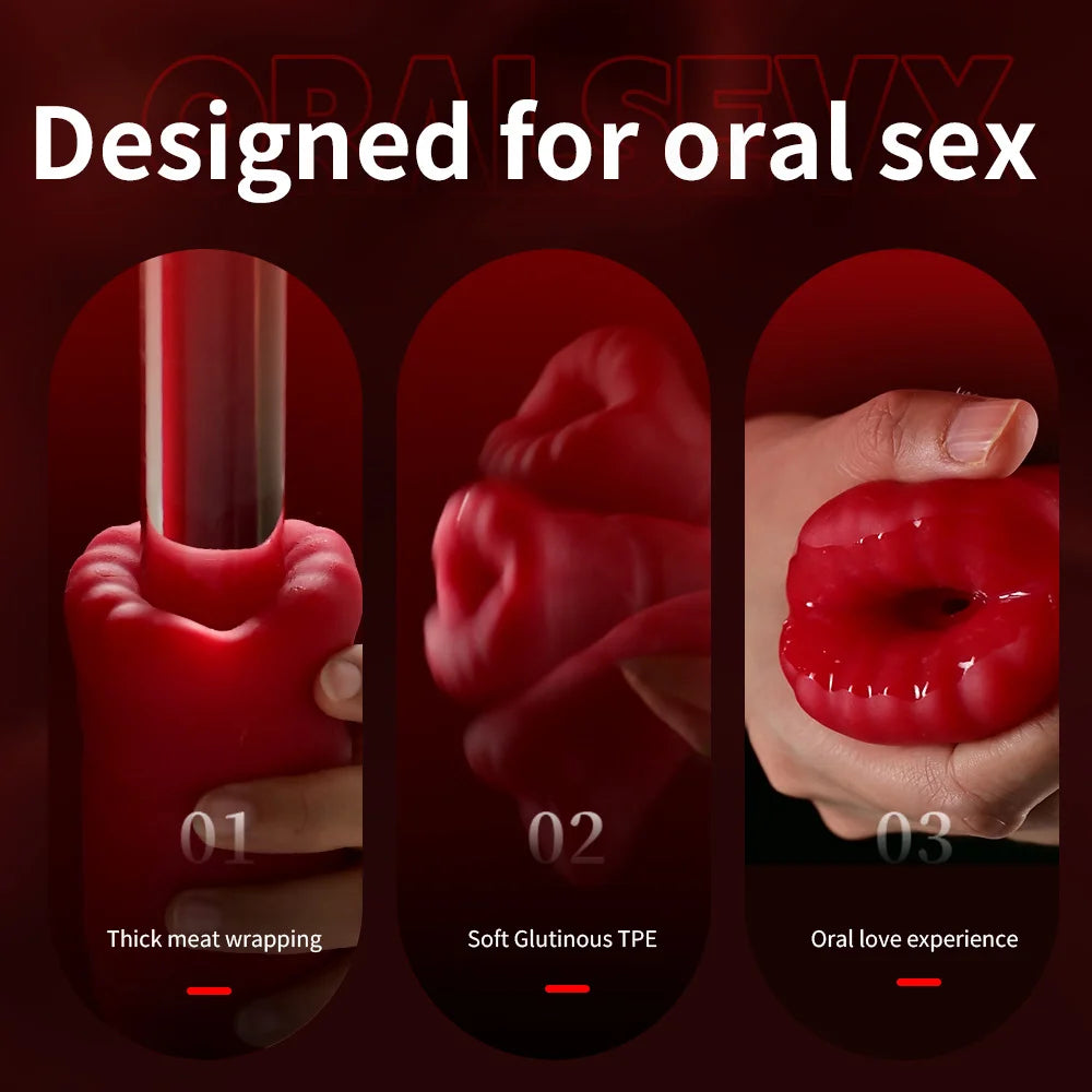 Automatic Oral Simulation Male Masturbator – Realistic Tongue Motion Pleasure Toy