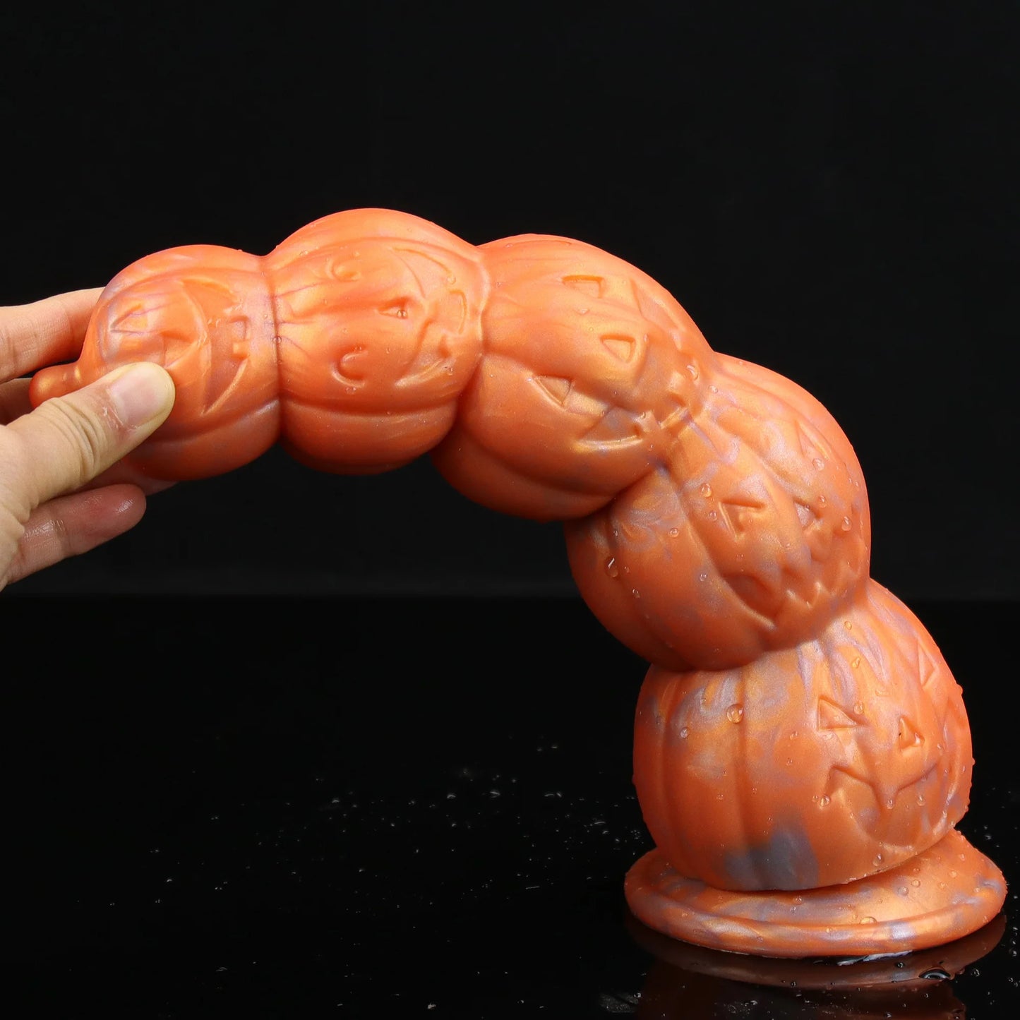 Silicone Pumpkin Anal Plug – Deep Stretch Fantasy Dildo with Suction Base