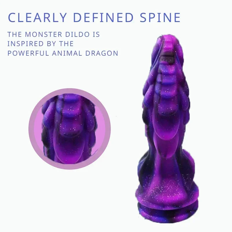Dragon Dildo – Large Silicone Anal Plug with Suction Cup for Prostate and Vaginal Stimulation