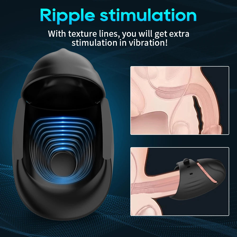 2-in-1 Vibrating Male Masturbator Cup with Adjustable Fit and Endurance Training