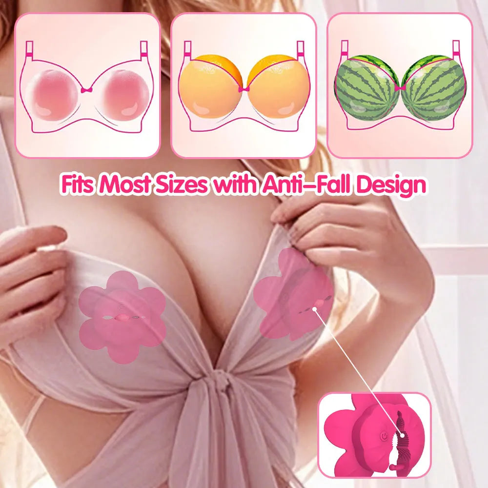 Invisible Nipple Vibrator – Remote-Controlled Silicone Clamps for Women & Couples, Lightweight G-Spot Stimulator