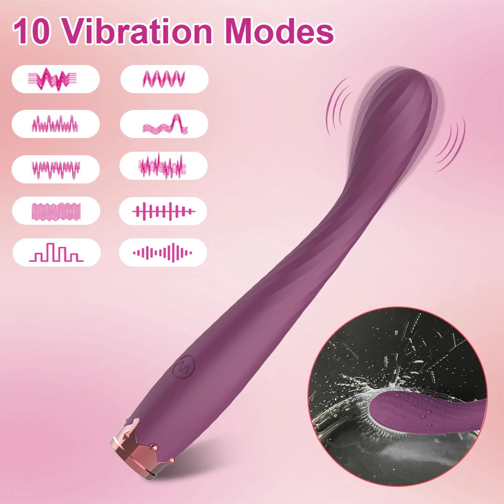Powerful G-Spot Vibrator – Rechargeable Clitoral Stimulator with 10 Vibration Modes, Waterproof Silicone Sex Toy for Women