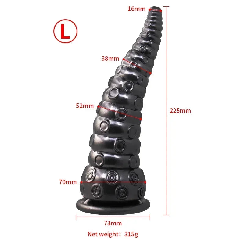 Long Anal Dildo – Butt Plug with Ball Sections for Prostate Massage and Vaginal Dilation