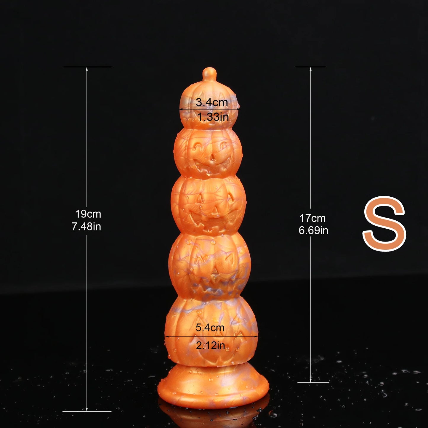 Silicone Pumpkin Anal Plug – Deep Stretch Fantasy Dildo with Suction Base