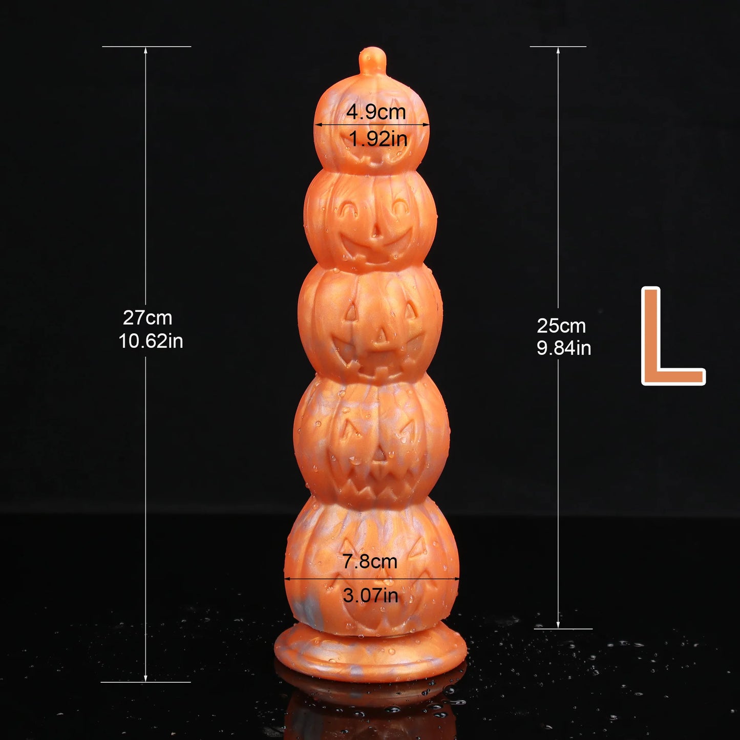 Silicone Pumpkin Anal Plug – Deep Stretch Fantasy Dildo with Suction Base