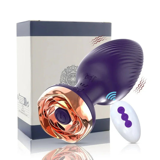Yolodit Rechargeable Vibrating Prostate Massager with Remote Control – 10 Modes, Waterproof Silicone Plug