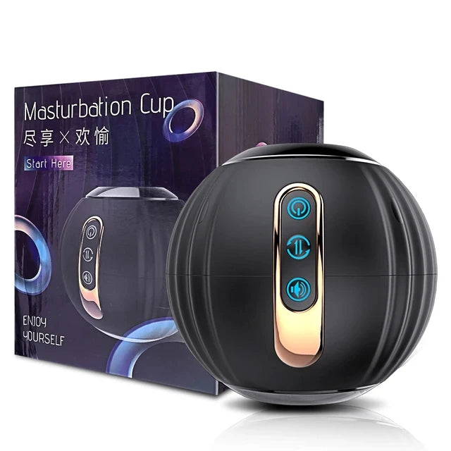 Automatic Male Masturbator Cup with 8 Rotating Modes and Realistic Moaning Sounds