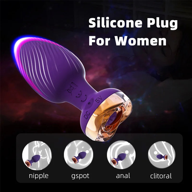 Yolodit Rechargeable Vibrating Prostate Massager with Remote Control – 10 Modes, Waterproof Silicone Plug
