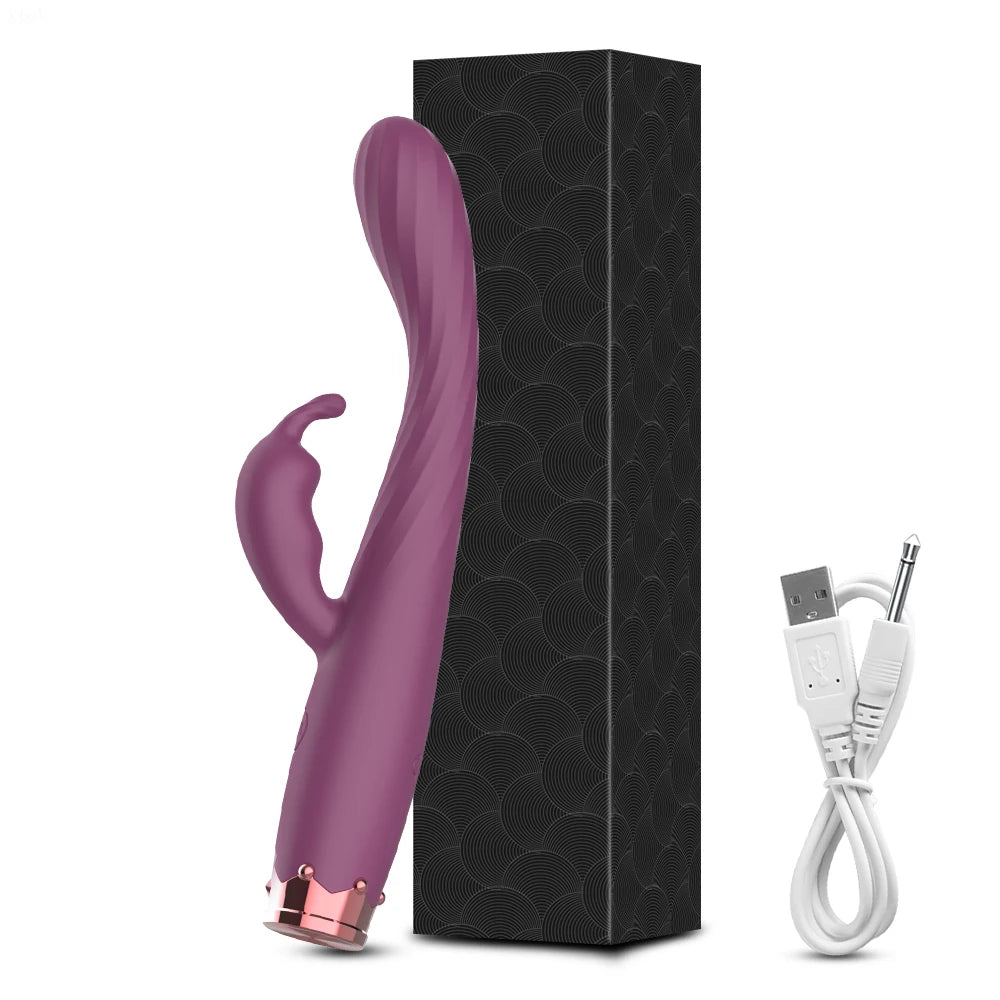 3-in-1 G-Spot Vibrator – Rechargeable Clit & Nipple Stimulator for Women, Medical Silicone Female Masturbator