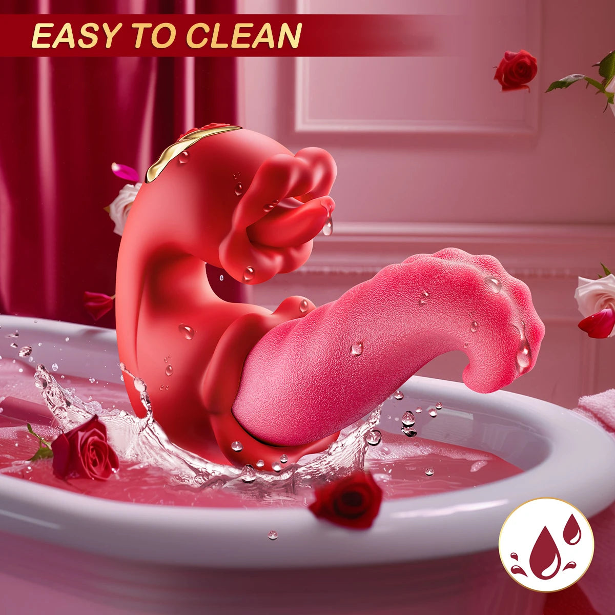 G-Spot & Clitoral Vibrator – Battery-Powered Tongue Stimulator for Women, Medical Silicone Dildo Massager