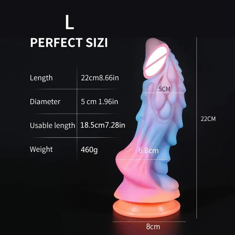 Dragon Dildo – Large Silicone Anal Plug with Suction Cup for Prostate and Vaginal Stimulation