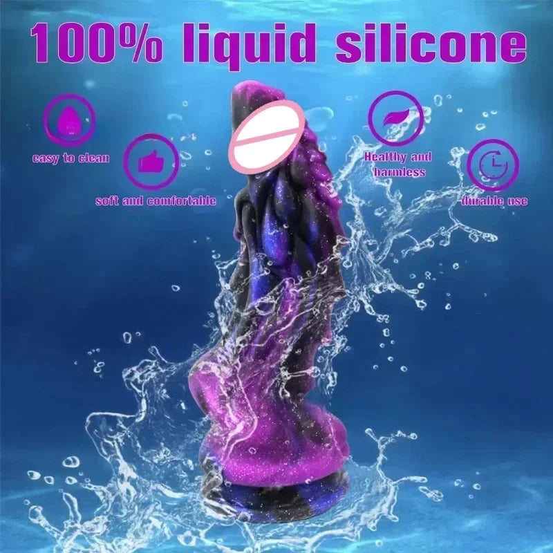 Dragon Dildo – Large Silicone Anal Plug with Suction Cup for Prostate and Vaginal Stimulation