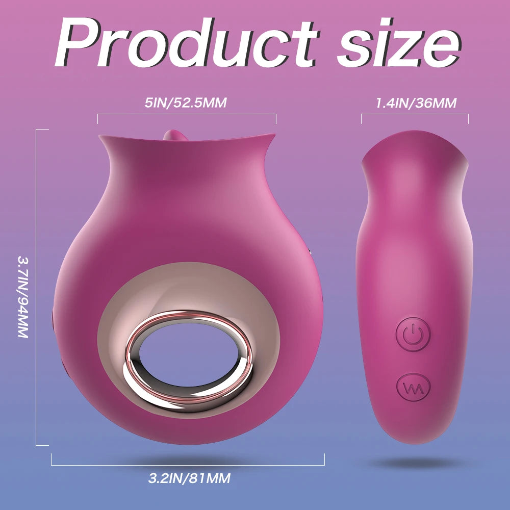Waterproof Silicone Tongue Vibrator – Powerful G-Spot & Clitoral Toy