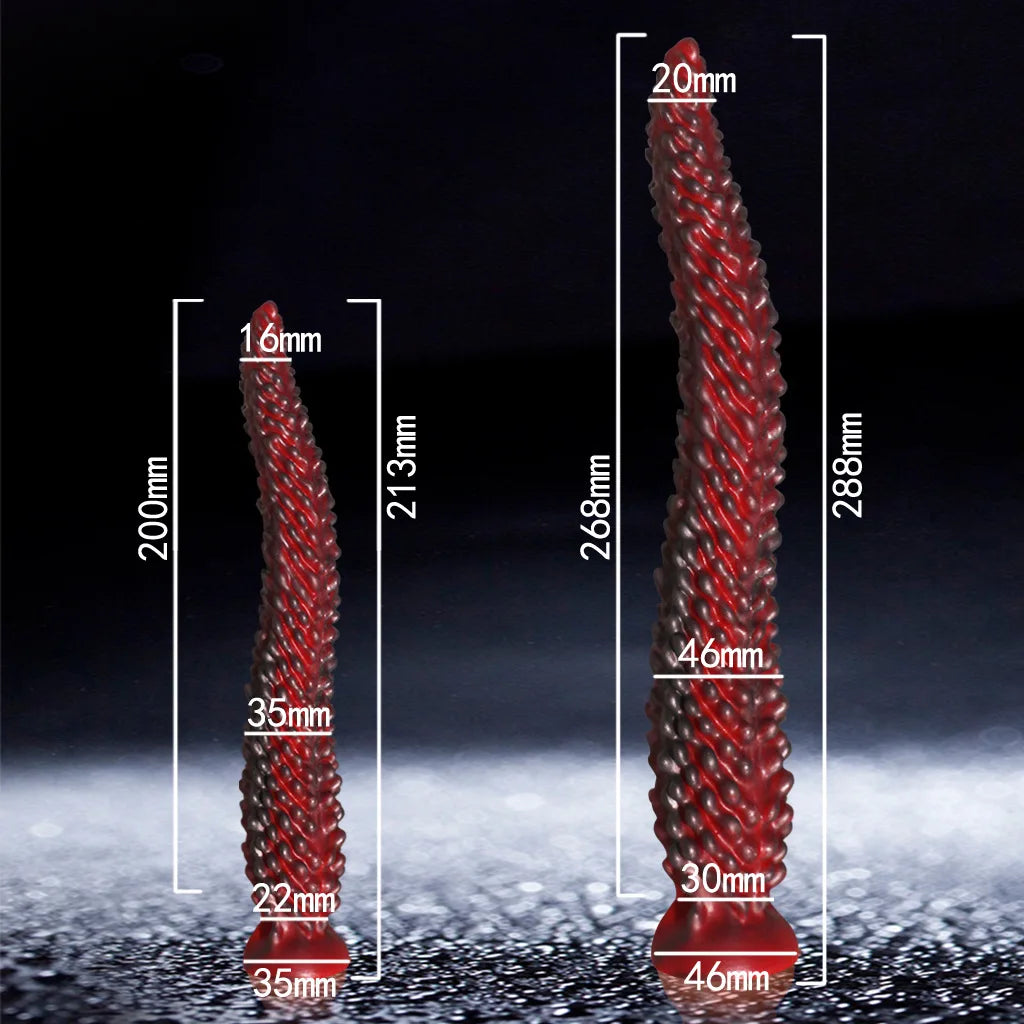 Alien Tentacle Anal Plug – Spiral Silicone Dildo with Suction Cup for Anal Training and Prostate Stimulation