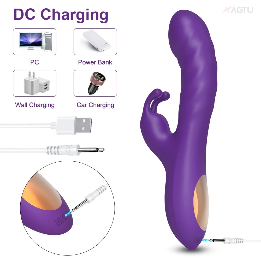 Rabbit G-Spot Vibrator – Clitoral, Vaginal & Nipple Stimulator