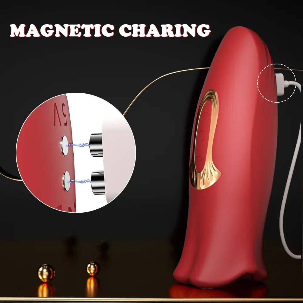 Tongue Licking Clitoral & G-Spot Vibrator – 10 Modes, Waterproof, USB Rechargeable, Silent Lay-On Massager for Women