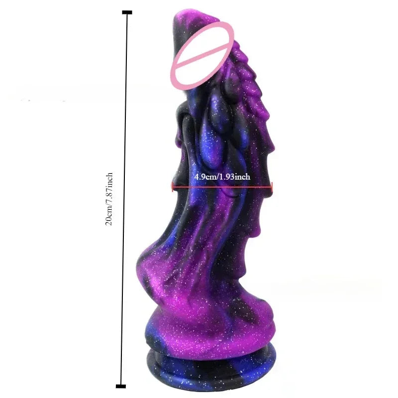 Dragon Dildo – Large Silicone Anal Plug with Suction Cup for Prostate and Vaginal Stimulation