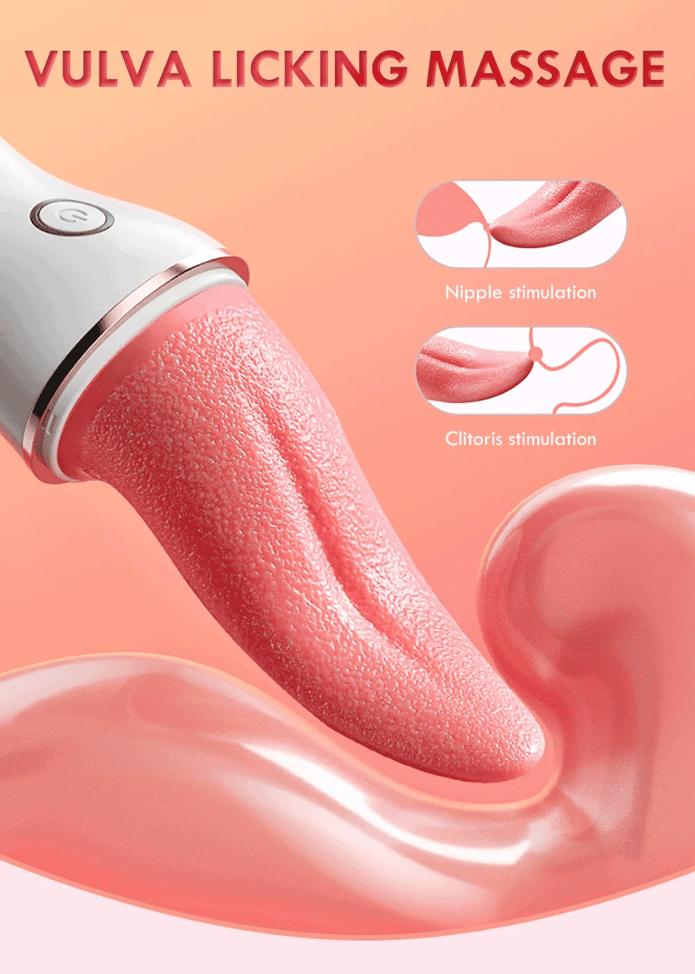 Peach Licking Dance Tongue Stick