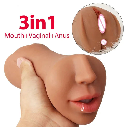 Premium 3 in 1 Realistic Masturbator